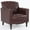Dark Red, variant on Dreamsidea Faux Leather Accent Chair for living Room, Button Tufted Wingback Armchair with Wood Legs Black