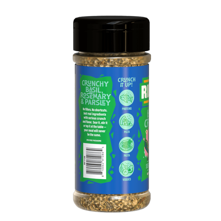 Riega Herb Crunch Shaker with Large-Cut Basil, Rosemary, and