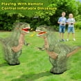 thumbnail image 5 of WOWEHICLE 4ft Inflatable Dinosaur Remote Control Car with LED Sound & 360 °Rotation, Large Walking Dinosaur Blow up Toy for Kids Ages 3+ Gift,Green, 5 of 9