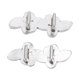 thumbnail image 4 of Accesorios de zapatos de moda con charms para agujetas de 2 piezas, perlas falsas y diamantes de vidrio, tono plateado y negro, 4 of 5