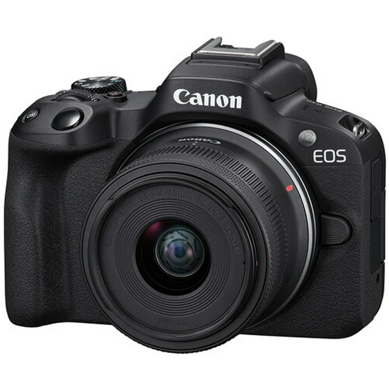 Canon EOS R100 Mirrorless Camera With Video Creator Kit + Canon RF-S  18-45mm f/4.5-6.3 IS STM Lens + 2pc 64GB Memory Cards + Softwear Editor +  Tripod