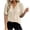 *Beige, variant on VBVC Women's Floral Lace Dot V Neck Blouse , Ladies' Ruffle Short Sleeve Casual Top , Eyelet Textured Shirts For Women,Beige,S-2XL