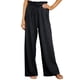 thumbnail image 1 of Pantalones de piernas anchas para mujer con cinturón de cintura elástica, pantalones largos sól Irfora Pantalones de mujer, 1 of 5