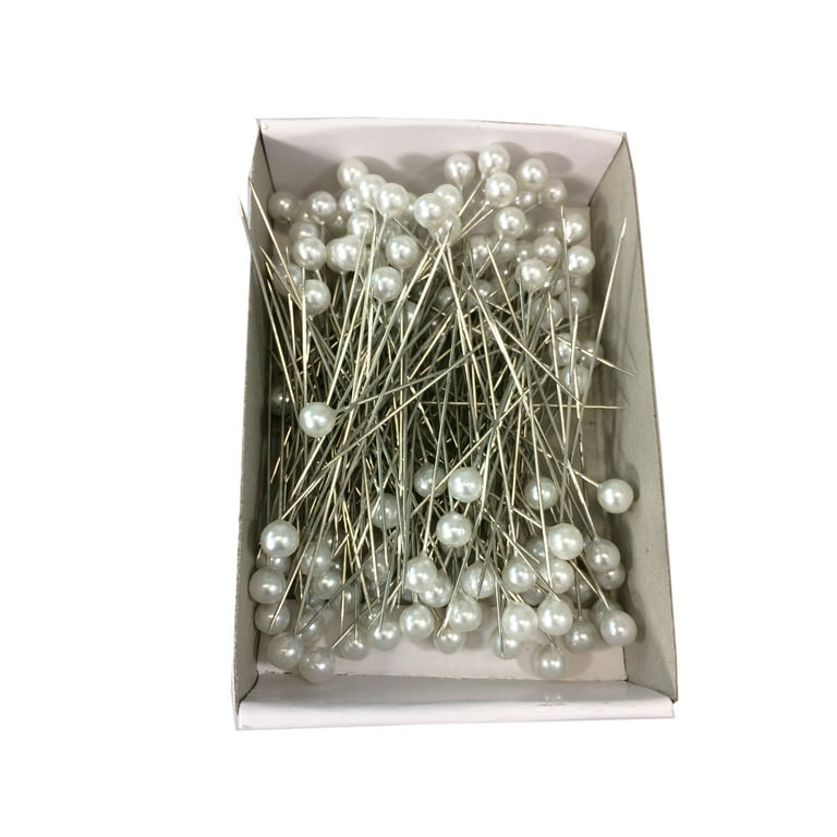FeiHong 100 Pieces Corsage Pins Round Faux Pearl Head Pins Wedding