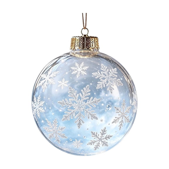 LEVEO Glowing Christmas Story Decorative Ball,Glowing Christmas Ornament for Tree Mantel , Light-Up Mini Holiday Scene with Warm LED Light, Holiday Decoration & Gifting Use(#Zo)