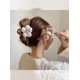 thumbnail image 2 of 2 pinzas para el pelo trenzadas y esponjosas con flores de felpa para mujeres y niñas, horquillas de medio moño de sujeción fuerte para cabello grueso y fino, elegantes accesorios para el cabello riz, 2 of 5