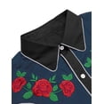 thumbnail image 3 of COOFANDY Men's Western Shirts Embroidered Cowboy Shirt Long Sleeve Slim Fit Halloween Shirts, 3 of 6