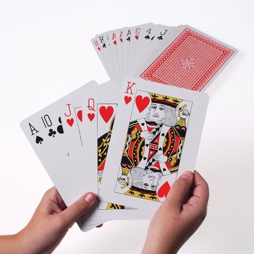 4 NEW DECKS OF JUMBO PLAYING CARDS GIANT LARGE PLASTIC COATED POKER CARD DECK 