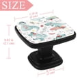 thumbnail image 3 of 4 Pcs Square Cabinet Handle Cupboard Knob Drawer Pulls Handle Dinosaur Drawer Knobs with Screws Furniture Decoration, 3 of 5