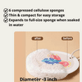 thumbnail image 3 of AIT home&care, 6-Count Kitchen Sponges- Compressed Cellulose Sponges Non-Scratch Natural Dish Sponge for Kitchen Bathroom, 3 of 5