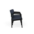 thumbnail image 4 of Lesro Lenox Steel Polyurethane 3-Seat Waiting Room Guest Reception Chair in Black/Castillo Batik, 4 of 5