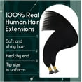 thumbnail image 2 of Aorsher Pre Bonded Fusion Hair Extensions Remy Keratin Beads Invisible I Tip Real Human Hair Extension Stick Tipped Hairpiece For Women 100 Strands 1g/1s 18Inch Wine Red, 2 of 6