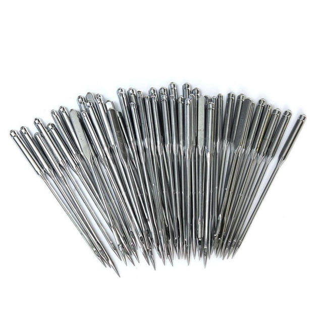 NATEFEMIN Flat Shank Round Head Universal Sewing Machine Needles 130/705H HAx1 15x1 Assorted Sizes For Household Stitching Quilting Fabric Work
