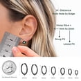 thumbnail image 6 of ChicSilver Black Small Hoop Earrings for Women Hypoallergenic Black Sterling Silver Hoop Earring Huggie Earrings for Women 16MM, 6 of 10
