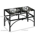thumbnail image 3 of PawHut Feeding Station for Medium Sized Dogs, Black, 3 of 10