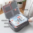 thumbnail image 6 of Fireproof Waterproof Document Bag | Large Capacity Certificate Organizer with Lock | Passport Card Holder for Travel & Home Storage | Multi-Layer File Organizer for Office & Safe Box, 6 of 6