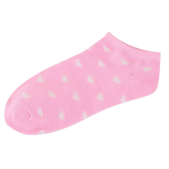 GigrtiJin Women's Cute No Show Socks Heart Printed Low Cut Socks Breathable Sweatproof Short Socks
