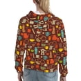 thumbnail image 7 of Honeii Retro Coffee Pattern Womens Oversized Hoodies Long Sleeve Sweatshirts Pullover Fall Outfits with Pocket-Large, 7 of 7