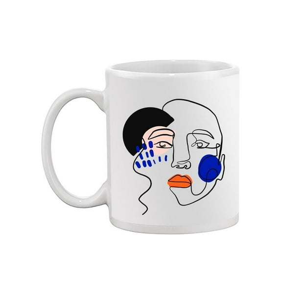 Line Art Woman Face Mug - Image by Shutterstock,