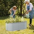 thumbnail image 4 of Costway 2 PCS Raised Garden Bed Kit Planter Raised Garden Boxes Outdoor 65" x 32" x 24" Gray, 4 of 10