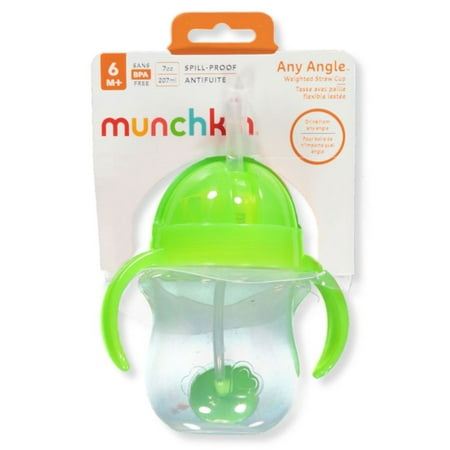 Munchkin Any Angle Weighted Straw Cup (7 oz.) - neon green one size