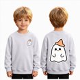 thumbnail image 2 of Toddler Boys Halloween Shirt for 1t 2t Boys Halloween T-shirt Boys Ghost Kids Shirt Crewneck Long Sleeve Graphic Top Toddler to Youth Boys Clothes Size 1-2 Years, 2 of 9