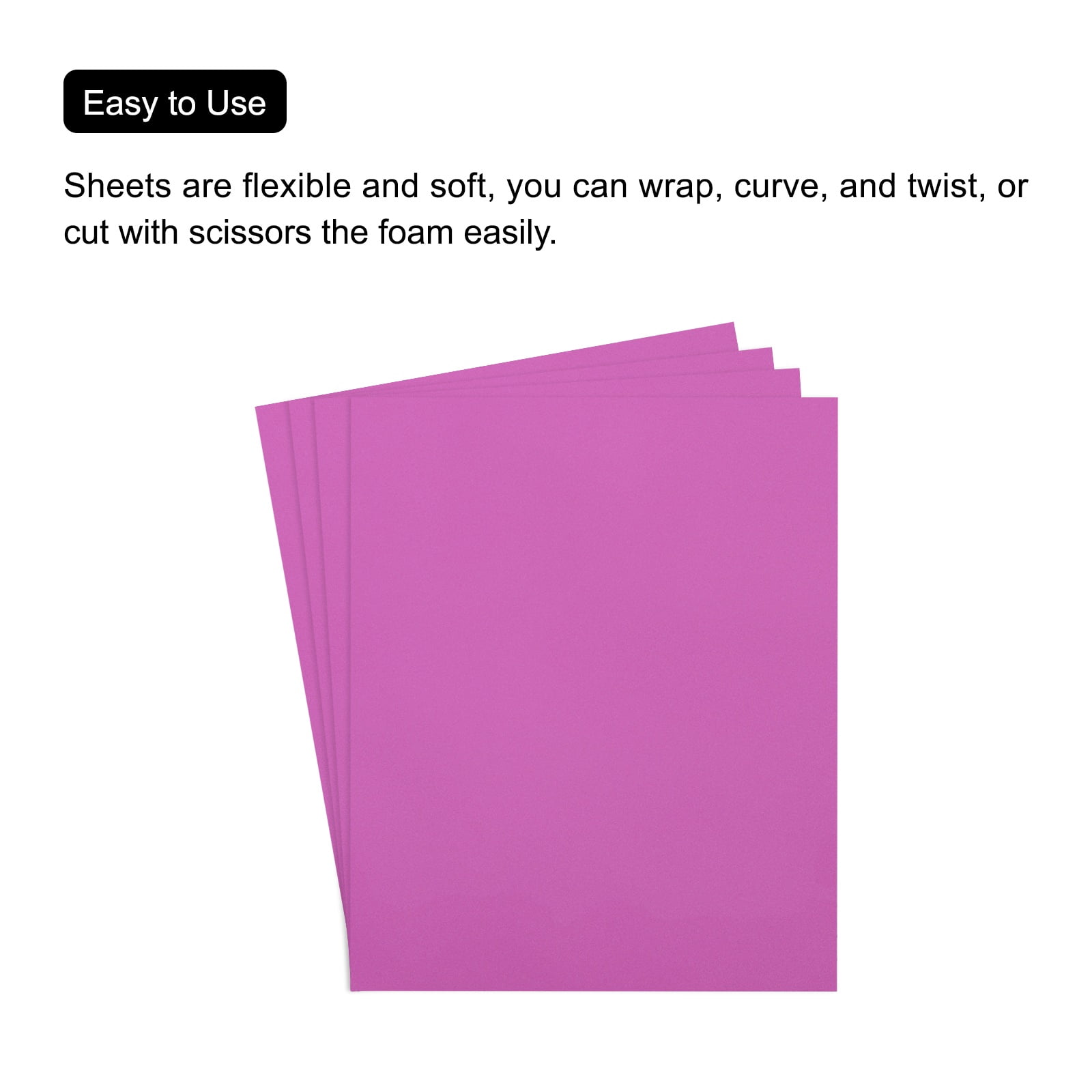 Uxcell EVA Foam Sheets Rose 35.4 Inch x 19.7 Inch 2mm Thick Crafts Foam Sheets for Costumes, Arts and Crafts Projects Pack of 5