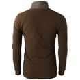 thumbnail image 3 of H2H Mens Casual Slim Fit Jacket Cardigans Long Sleeve Thermal BROWN US M/ASIA L (JLSK03), 3 of 5