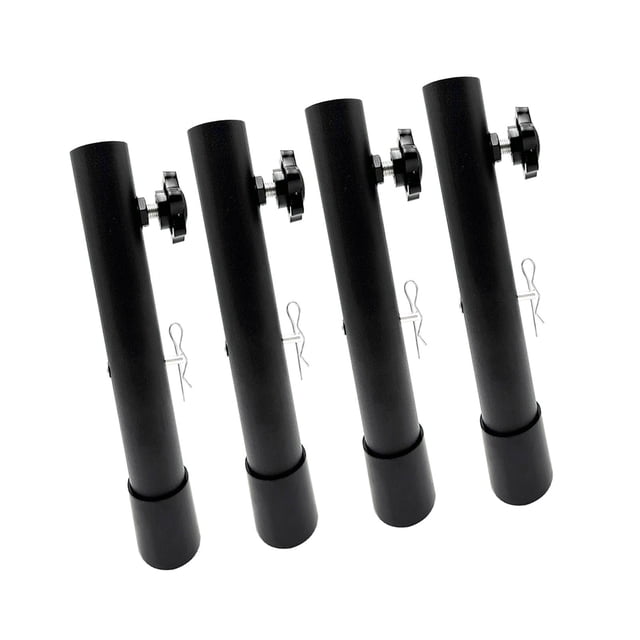 Elevadores De Mesa Plegables, 4 Extensiones De Patas De Mesa De Acero Inoxidable Con 2 Alturas Ajustables Y Pernos De Refuerzo, Para Uso En Interiores Y Exteriores
