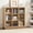 Natural, variant on Buildhom 8-Cube 2-Tier Storage Bookcase, 52" Long Horizontal Bookshelf with Curved Edge for Living Room, Walnut
