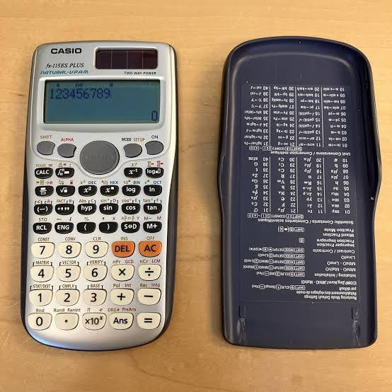 Pre-Owned Casio FX-115ES, Scientific Calculator, 10 Digits + 2 Exponents, Solar Panel, Battery