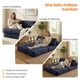 thumbnail image 7 of Puremind Folding Sofa Bed, Convertible Floor Couch, 73" x 52" Foldable Mattress Chair, Fold Out Chair Bed for Living Room/Bedroom, Blue, 7 of 7