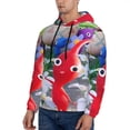 thumbnail image 3 of Lsque Pikmin Pattern Casual Men's Hoodie,Hooded Sweatshirt with Kangaroo Pocket,Pullover Hoodie-XX-Large, 3 of 8