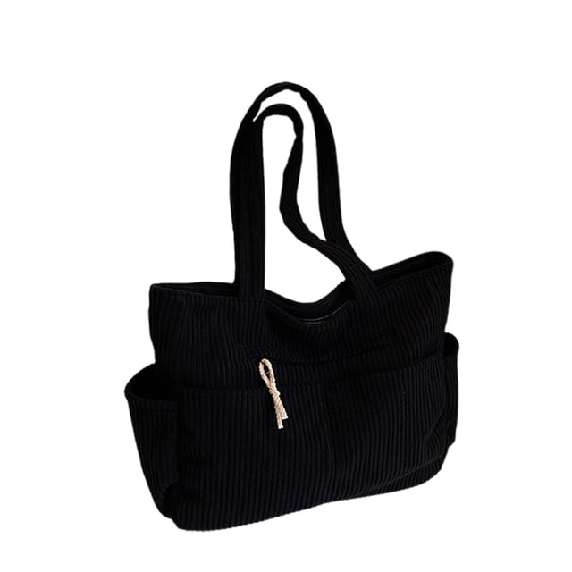 SUNSIOM Women's Shoulder Bags with Pockets Corduroy Stylish Ribbed Large Capacity Smooth Tote Bags