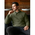 thumbnail image 2 of Fexilor Men's Turtleneck Sweater Pullover Stylish Shawl Collar Knit Top for Regular Fit, 2 of 6