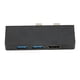 thumbnail image 3 of Estación de acoplamiento de 8 concentradores para Microsoft Pro 8 9 X con interfaz multimedia 4K HD Carga USB C PD 2 puertos USB 3.0 Concentrador USB C negro, 3 of 10