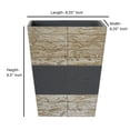 thumbnail image 5 of nu steel Rustic, made of cement Small Trash Can Wastebasket, Garbage Container Bin for Bathrooms, Powder Rooms, Kitchens, Home Offices - Antique Stone, 5 of 5