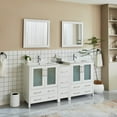 thumbnail image 2 of Vanity Art 72 in. W Double Sink Bathroom Vanity with Ceramic Top and Two Free Mirrors, 2 of 10