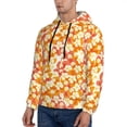 thumbnail image 3 of Pofeuu Orchids Flowers Print Mens Casual Hooded Collar Drawstring Hoodies Pullover Sweatshirts Casual Long Sleeve Shirts-X-Large, 3 of 7