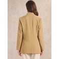 thumbnail image 3 of DARING DIVA Women's Work Blazers V Neck Outfits Jackets Blazer S Brown, 3 of 6