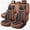 Brown, variant on 2014 Car Seat Cover for Chevrolet Equinox , Black Car Seat Covers, PU Leather Full Set of 5 Seats Retain Seatbelt Port Beautify Interior, Airbag-Compatible