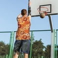 thumbnail image 5 of Honeii Hippie Flower print basktball shirt for men and women, Unisex basketball jersey for Theme party-X-Large, 5 of 6