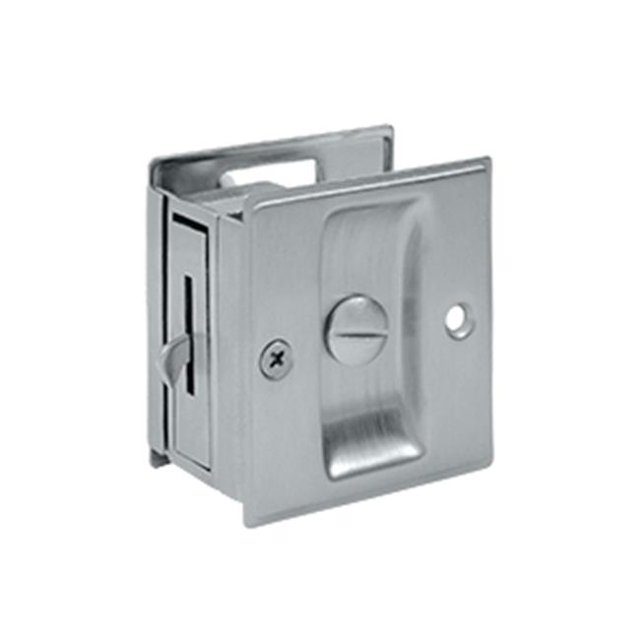 2.5 x 2.75 in. Privacy Pocket Lock, Satin Chrome - Solid