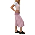 thumbnail image 6 of Inglocry Fold Over Capri Yoga Pants for Women Low Rise Wide Leg Flared Cropped Gaucho Capri Pants Summer Culottes Beach Bottoms Red S, 6 of 7