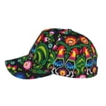 thumbnail image 3 of Xecao Roosters and Flowers for Baseball Cap: Unisex, crafted from classic polyester twill fabric, featuring a soft unconstructed design, 3 of 5
