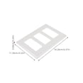 thumbnail image 4 of 3-Gang Screwless Wall Plate Decorator Outlet Covers for Electrical Outlets Light Switch Hidden Screw Face Plates, 4 of 7