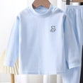 thumbnail image 3 of Linfrsh Toddler Girls Pajamas 3t Toddler Pajama Set with Premium Soft Wool & Tencel Blend, Snug Fit Pjs Temp-Balancing Sleeper for Kids Baby Boy Girl(Blue,6-12 Months), 3 of 4