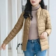 thumbnail image 5 of Women Lightweight Packable Puffer Jacket Stand CollorCasual Feather Down Coat Water Resistant Winter, 5 of 6