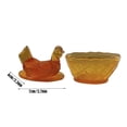 thumbnail image 4 of Rooster Decor Glass Candy Dish with Lid - Vintage Hen on Nest Style Large Snack Bowl, Colorful Pedestal Sweets & Cookie Jar for Home, Kitchen, Office Tabletop Decor(Yellow), 4 of 6