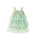 thumbnail image 2 of uublik Dress for Girls Size 6M-5T Summer Birthday Party Dress Ruffle Tiered Tulle Princess Prom Dres Mint Green, 2 of 5
